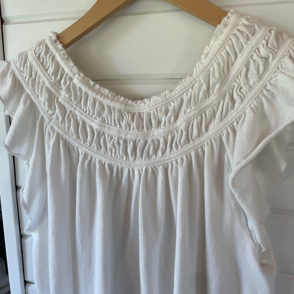 We The Free White Ruffled shirt - Picture 4 of 4